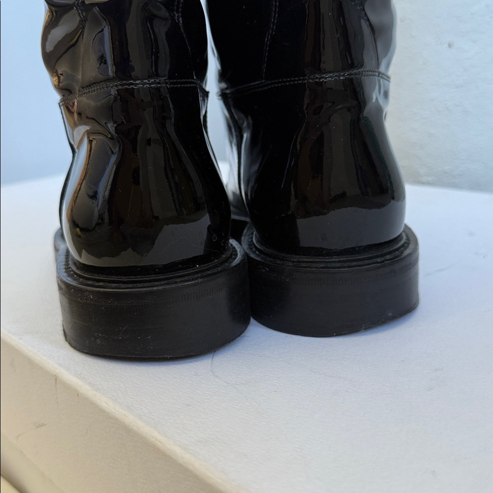 Balenciaga Shiny Black Knee-High Boots - Picture 3 of 14